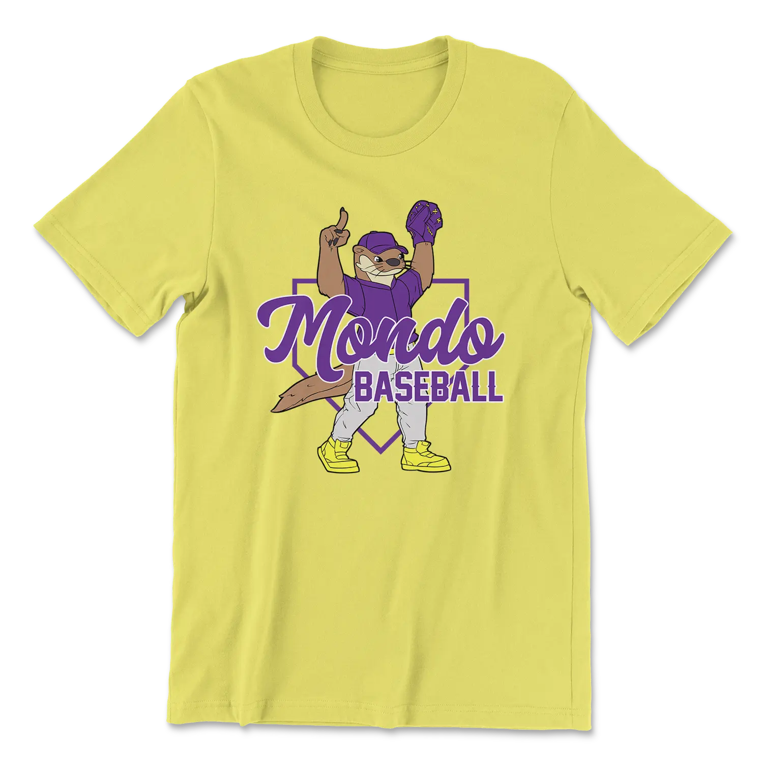 Mondo Baseball Team Logo - Yellow T-Shirt